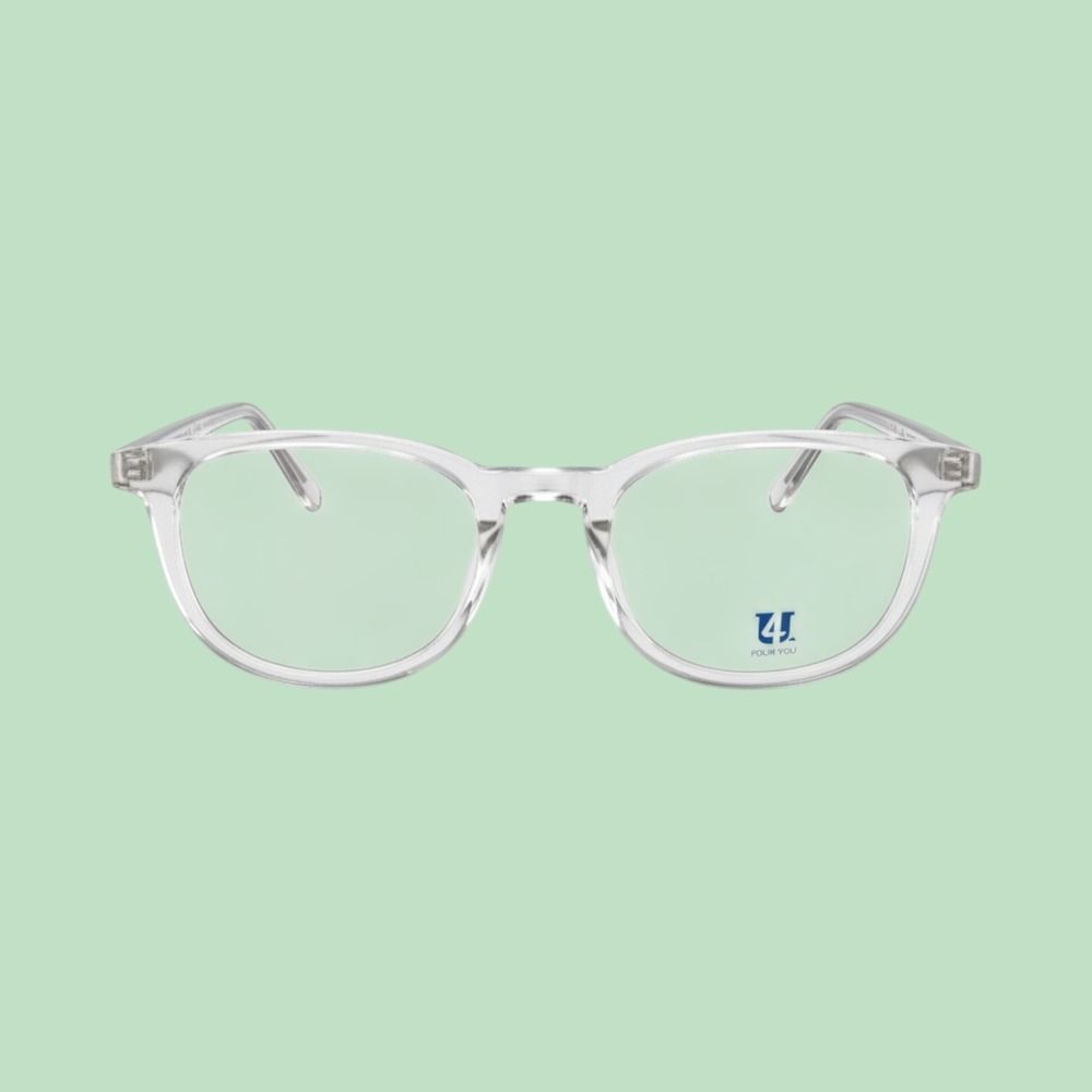 Four You US98 Crystal Clear Round Eyeglass Frames 49-20-145 Women Mens Glasses